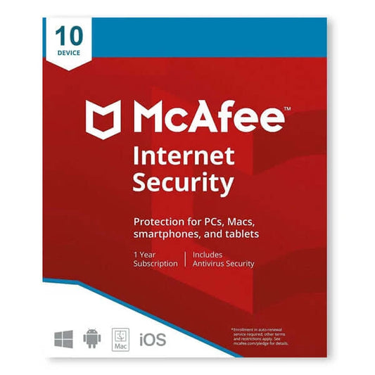 McAfee Internet Security 1 ГОДИНА | 10 Устройства – Изтегляне