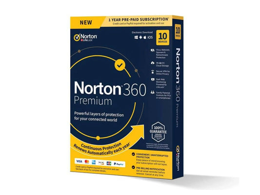 NORTON 360 DELUX +10 GB CLOUD STORAGE – 5 УСТРОЙСТВА – 1 ГОДИНА